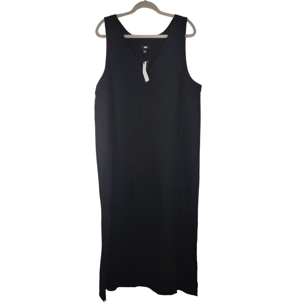 DKNY Sleeveless Linen Blend Loose Fitting Maxi Dress, Size XL, NWT